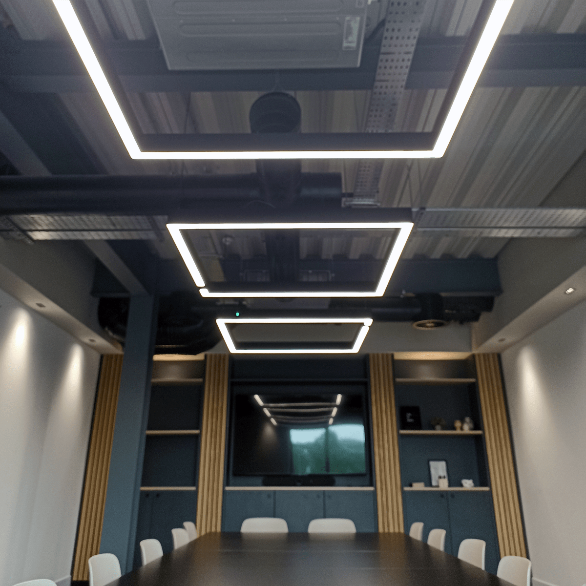 PROLine Square LED Linear Light in White | Black Customisable Size image 2