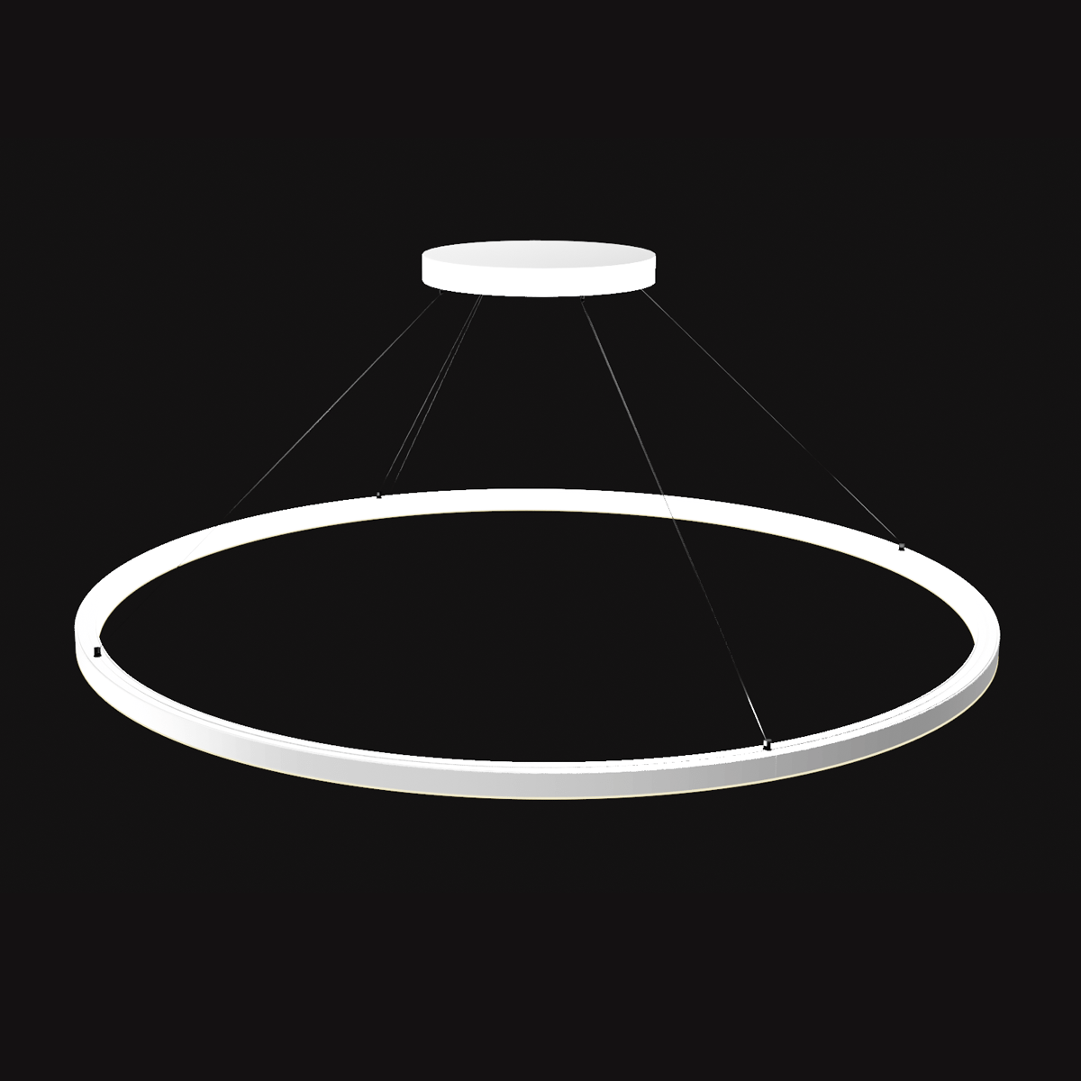 Large Curva halo LED ceiling light in white.