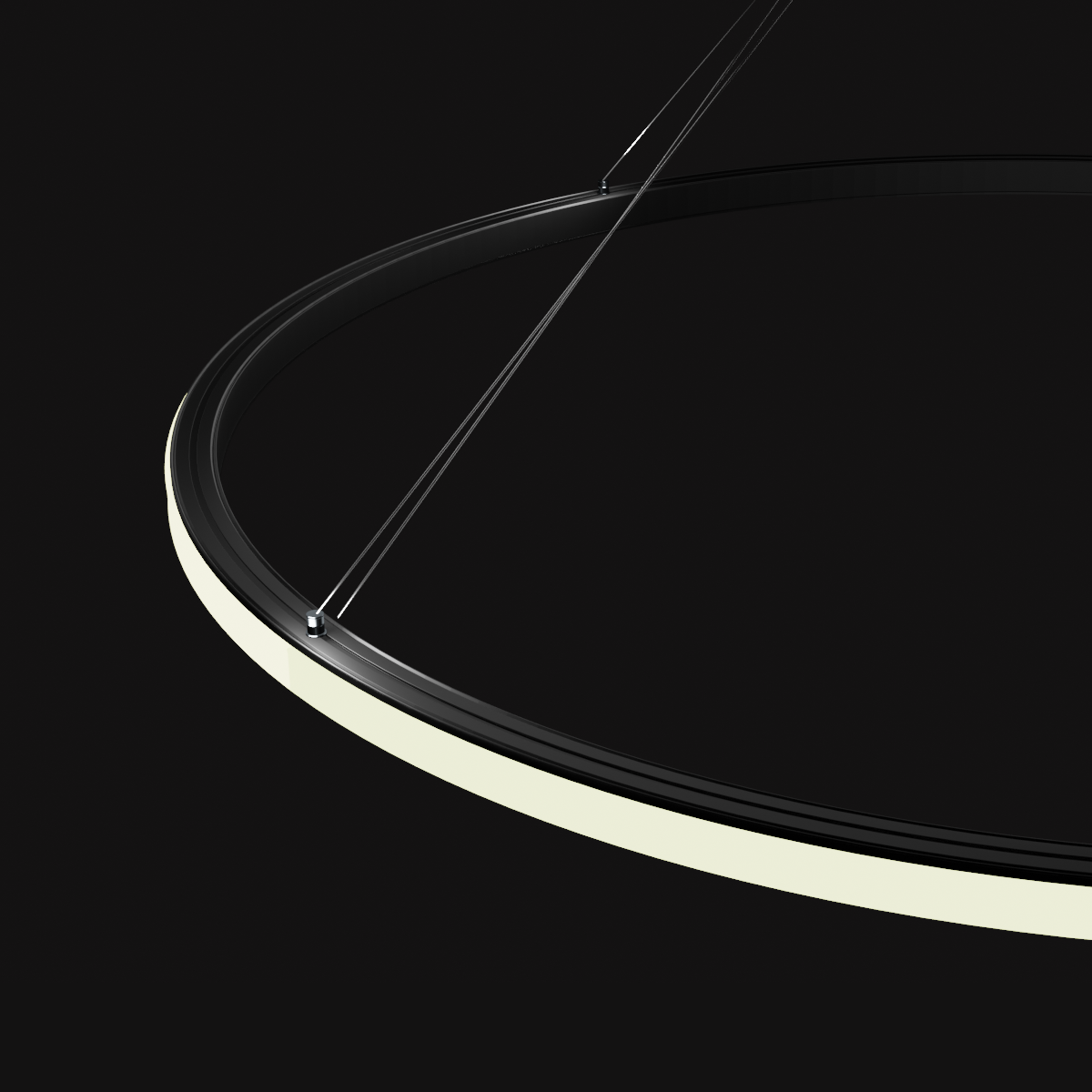 Curva Ring LED Outwards (Halo) Pendant Light image 1
