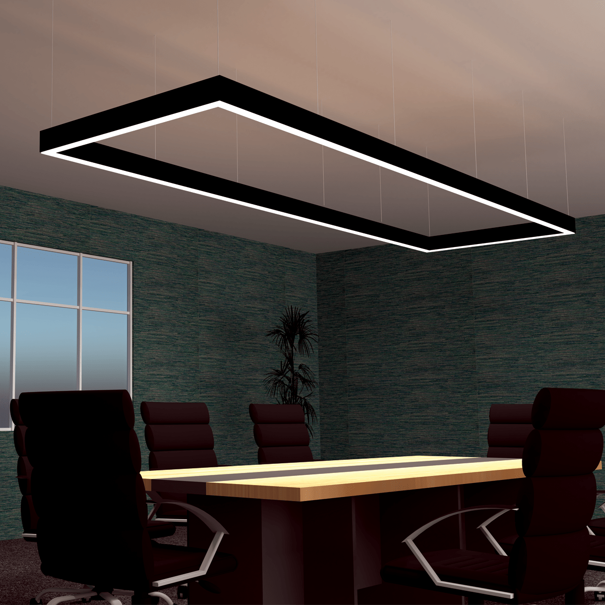 PROLine Rectangular LED Linear Light in White | Black Customisable Size image 4