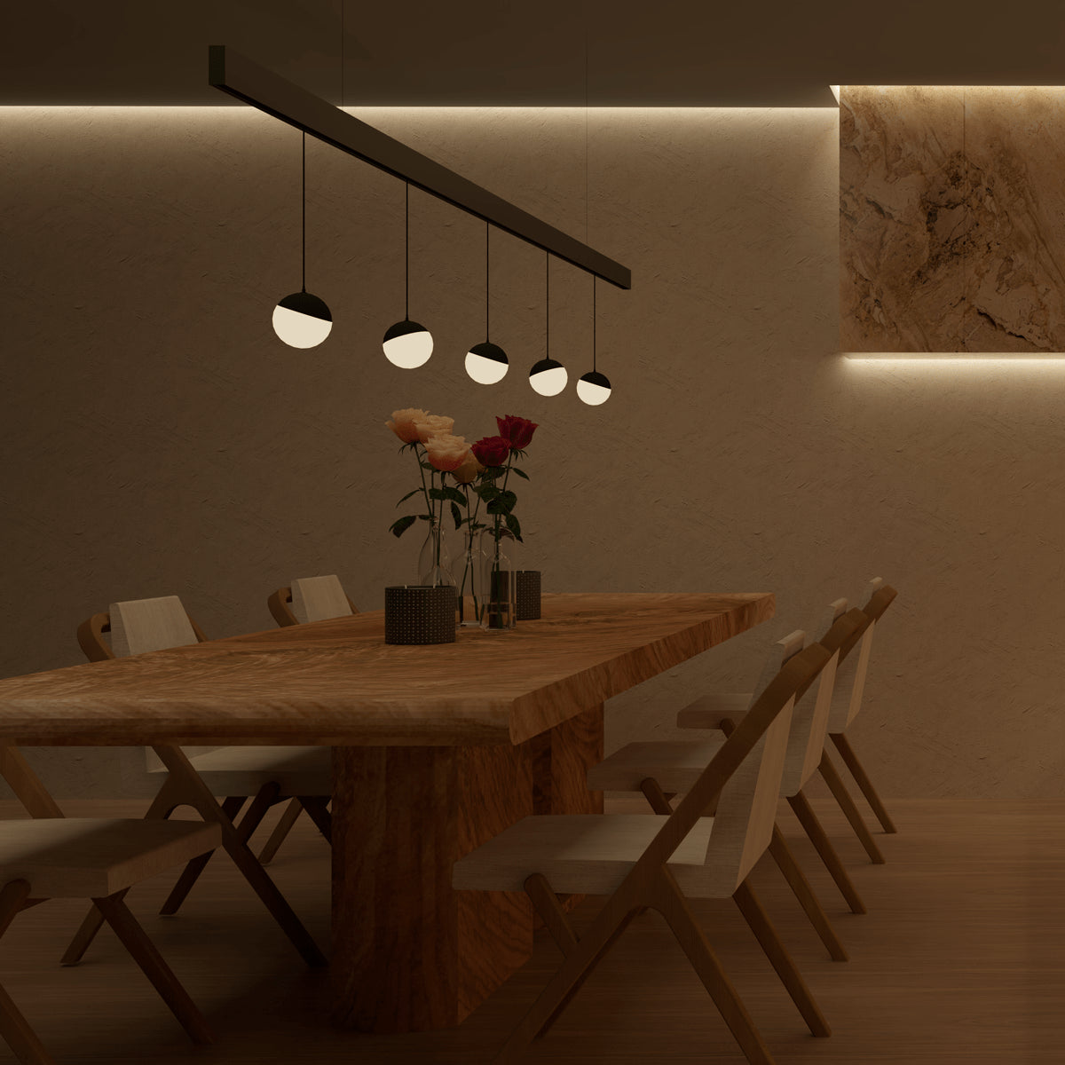 Black-Opal Globe Lights - 48V Track System image 1