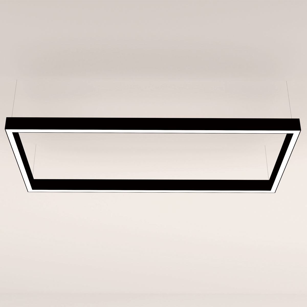PROLine Rectangular LED Linear Light in White | Black Customisable Size image 3