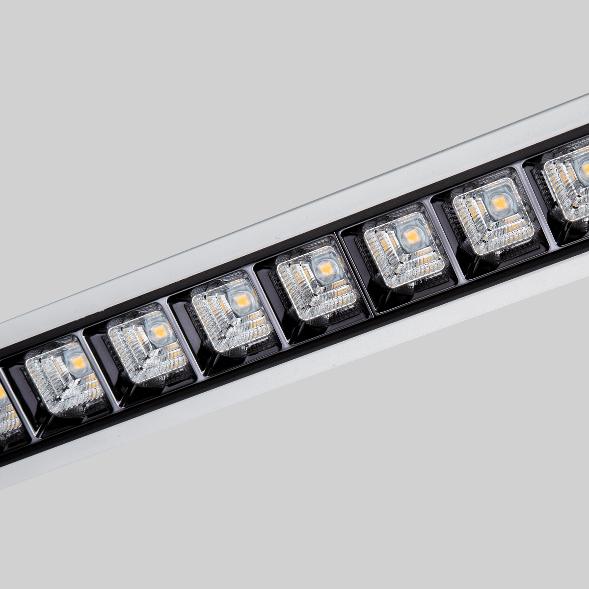 PROLine LED Linear Light Square Optics Recessed in White | Black image 1