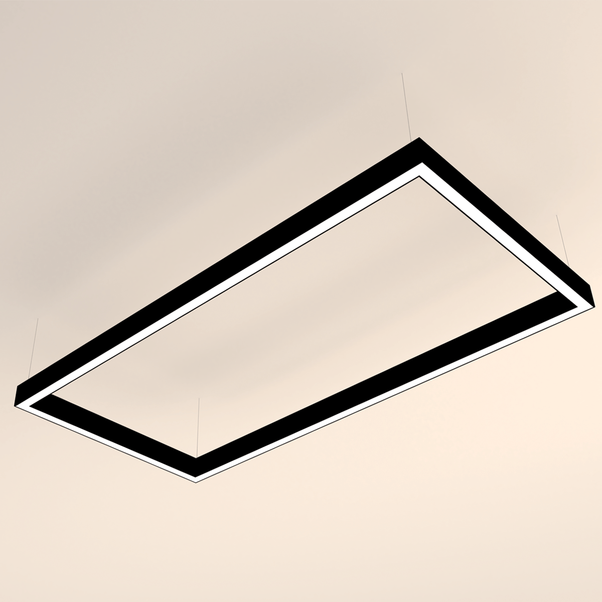 PROLine Rectangular LED Linear Light in White | Black Customisable Size image 5