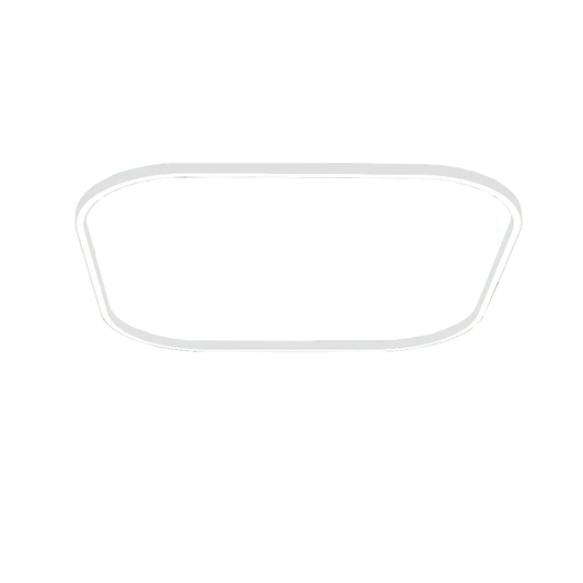 A stylish rounded square LED light in white