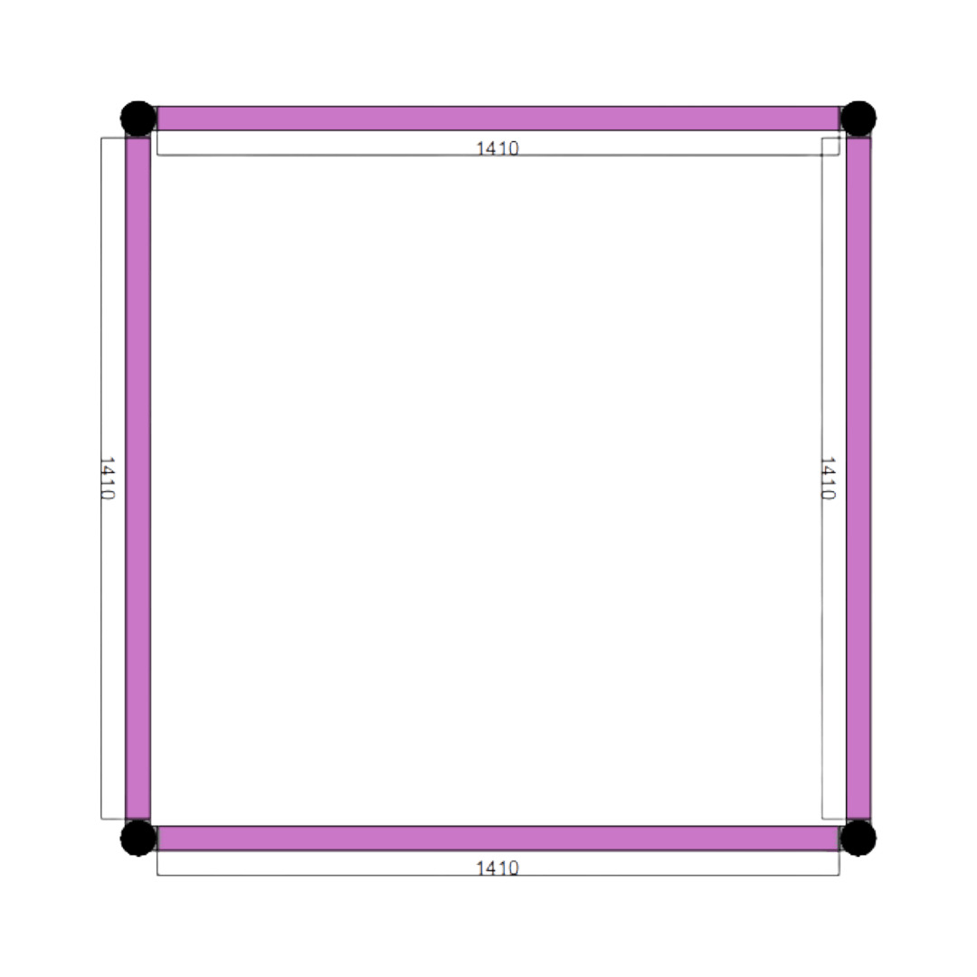 Skyline + Down LED Square | Suspended/Surface | Black