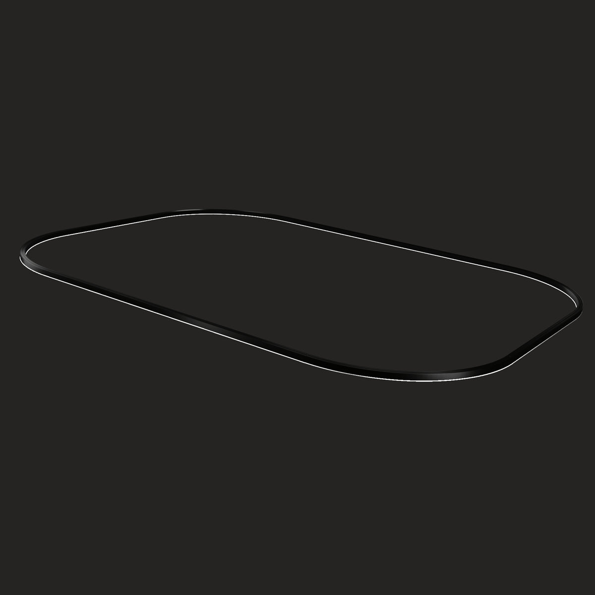 Curva Rounded LED Rectangular Light Surface | Suspended image 1