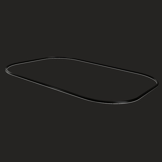 Curva Rounded LED Rectangular Light Surface | Suspended image 1
