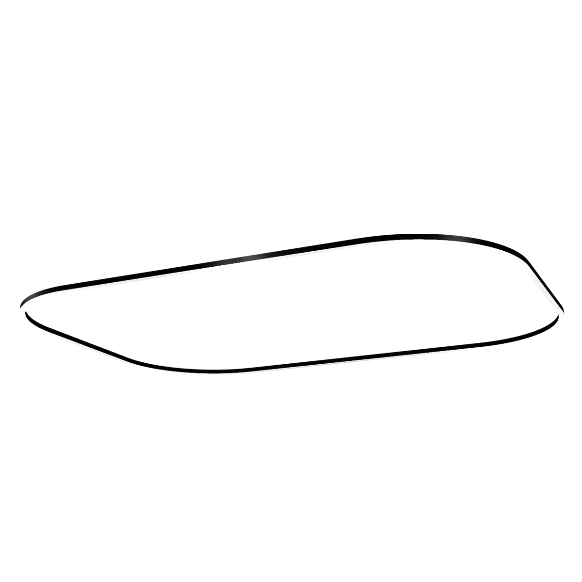 Curva Rounded LED Rectangular Light Surface | Suspended image 0