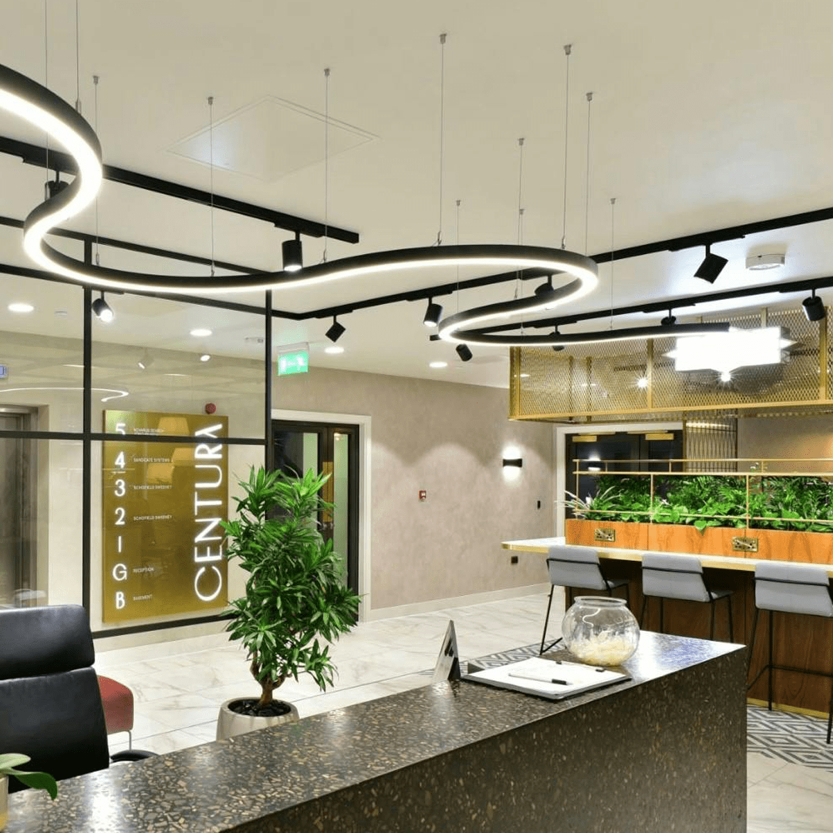 Curva Wiggle LED Linear Light Surface | Suspended image 6