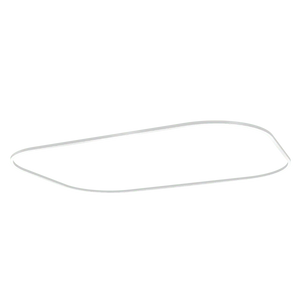 A large stylish rounded rectangle LED linear light in white