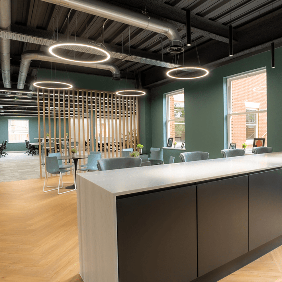 Flow 835mm Halo Downwards LED Light | Suspended – Linear Lights