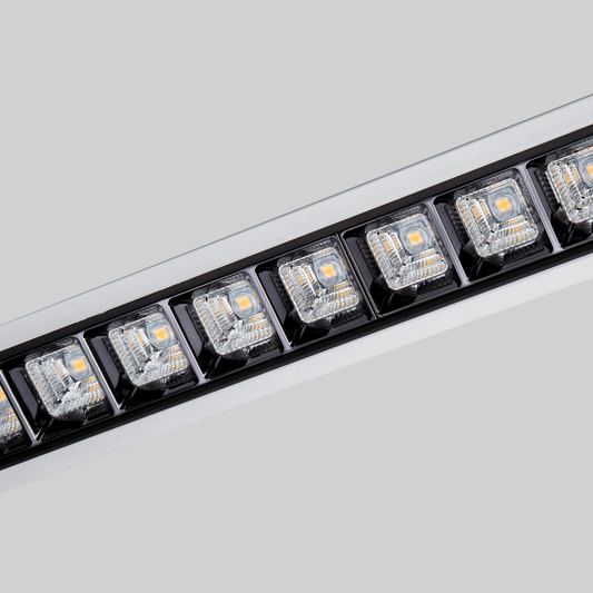 PROLine LED Linear Light Square Optics Recessed in White | Black image 1