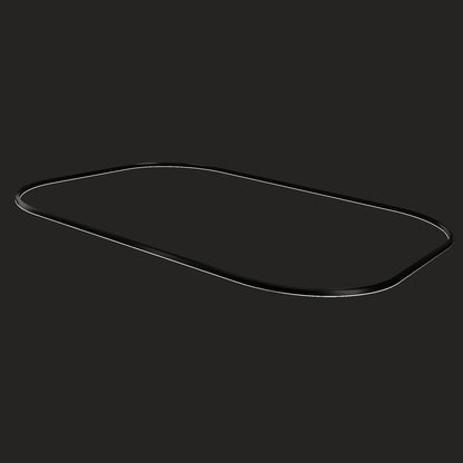 Rounded Rectangle Led Rounded Rectangular Light | Flow Black – Linear Lights