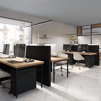 Flow LED Linear Lighting System in an office space