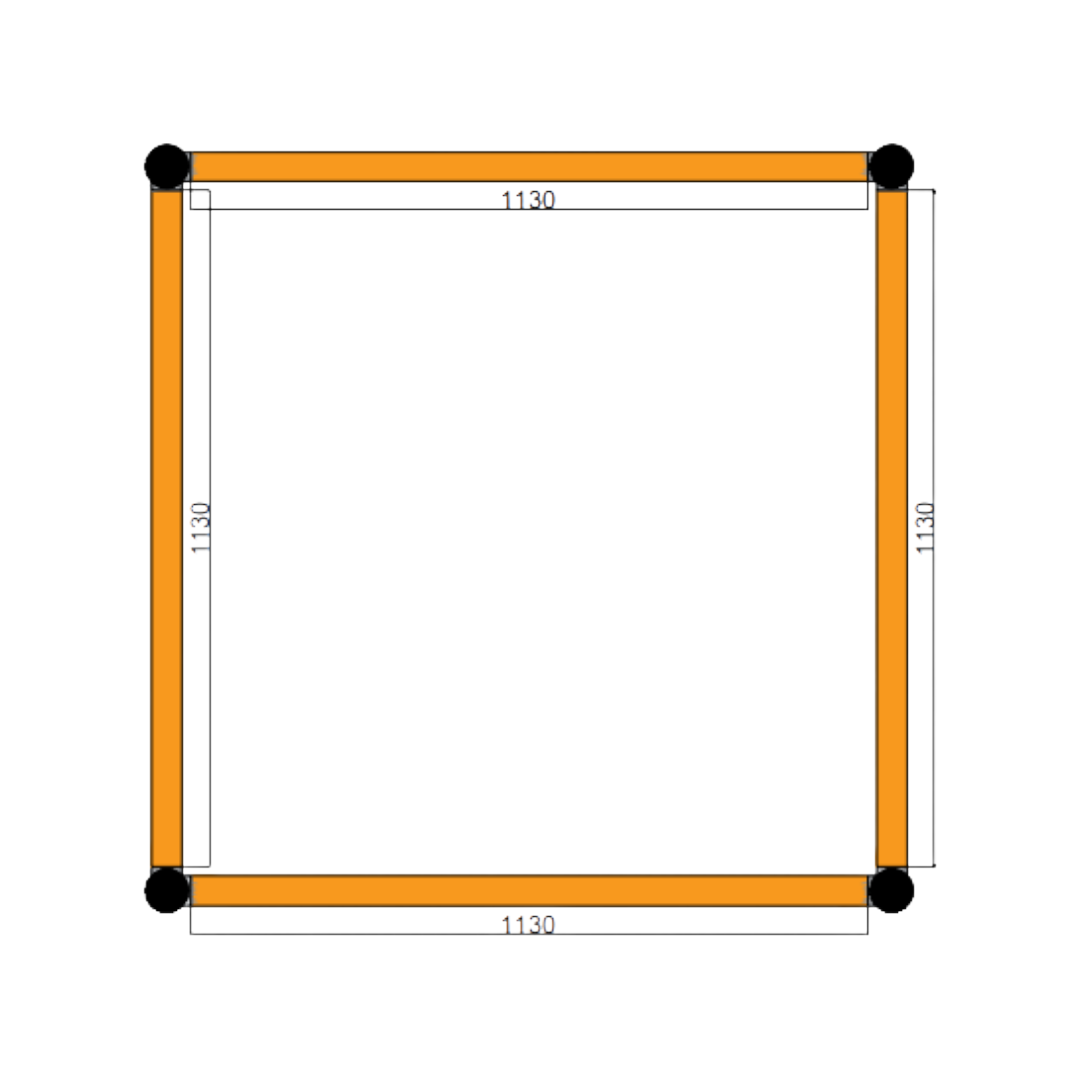 Skyline + Down LED Square | Suspended/Surface | Black