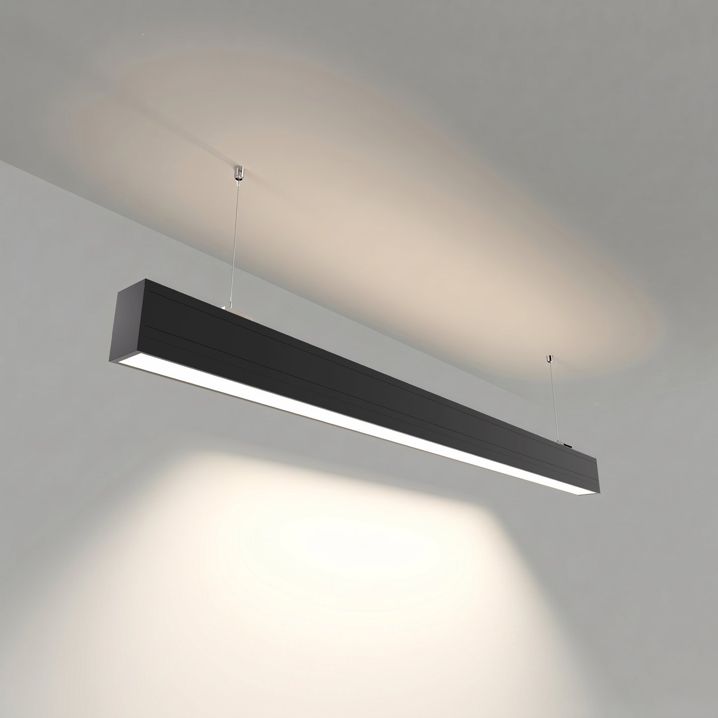 Skyline+ Up & Down Linear LED Light | Suspended | Black