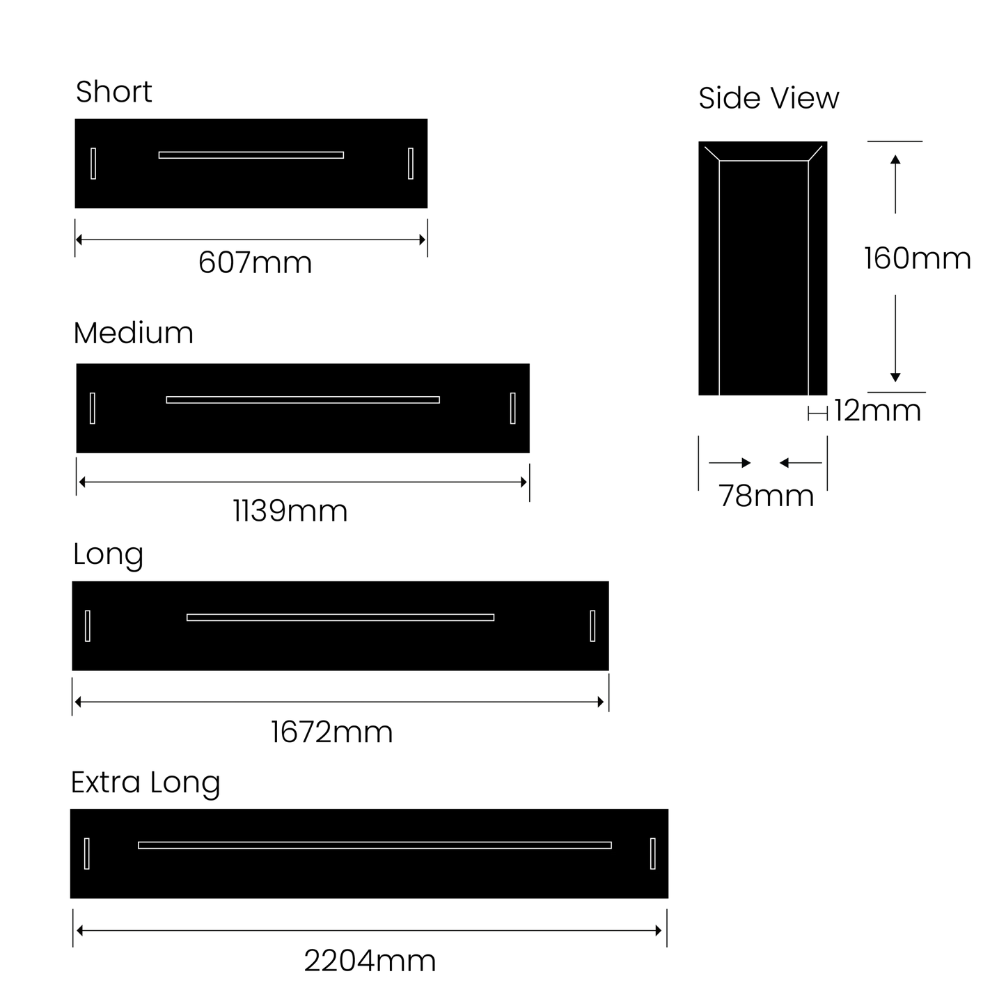 Suspended acoustic linear pendant light available in 4 different lengths.