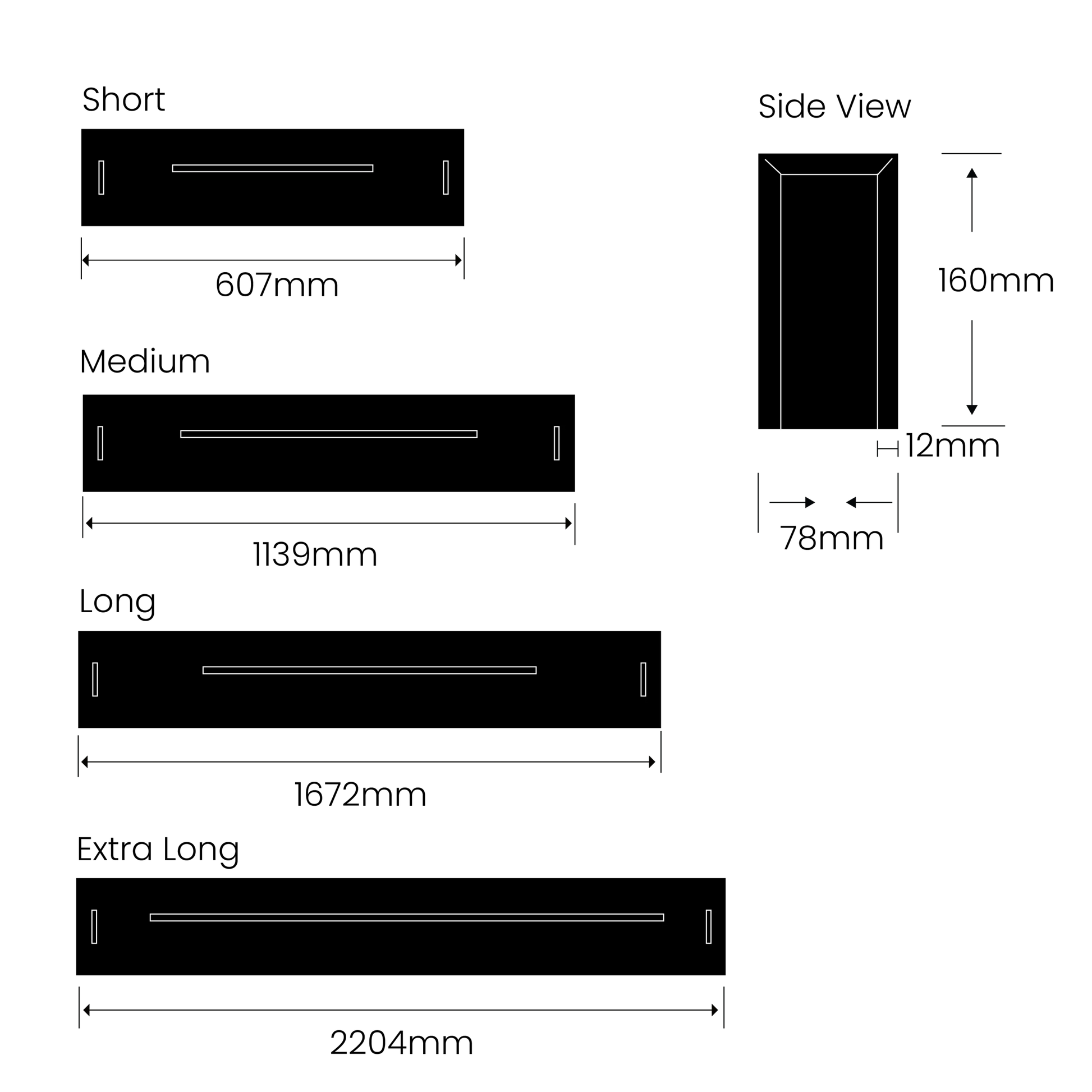 Suspended acoustic linear pendant light available in 4 different lengths.