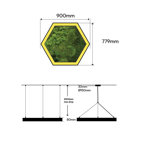 Hexa Moss Biophilic LED Hexagonal Light image 6