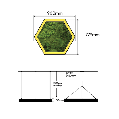 Hexa Moss Biophilic LED Hexagonal Light image 6
