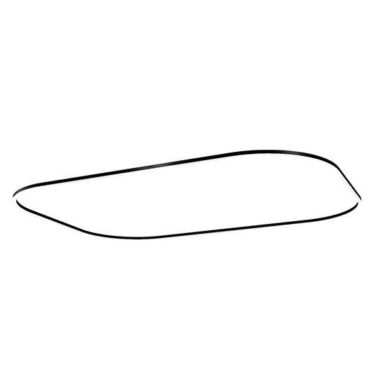 Curva Rounded LED Rectangular Light Surface | Suspended image 0