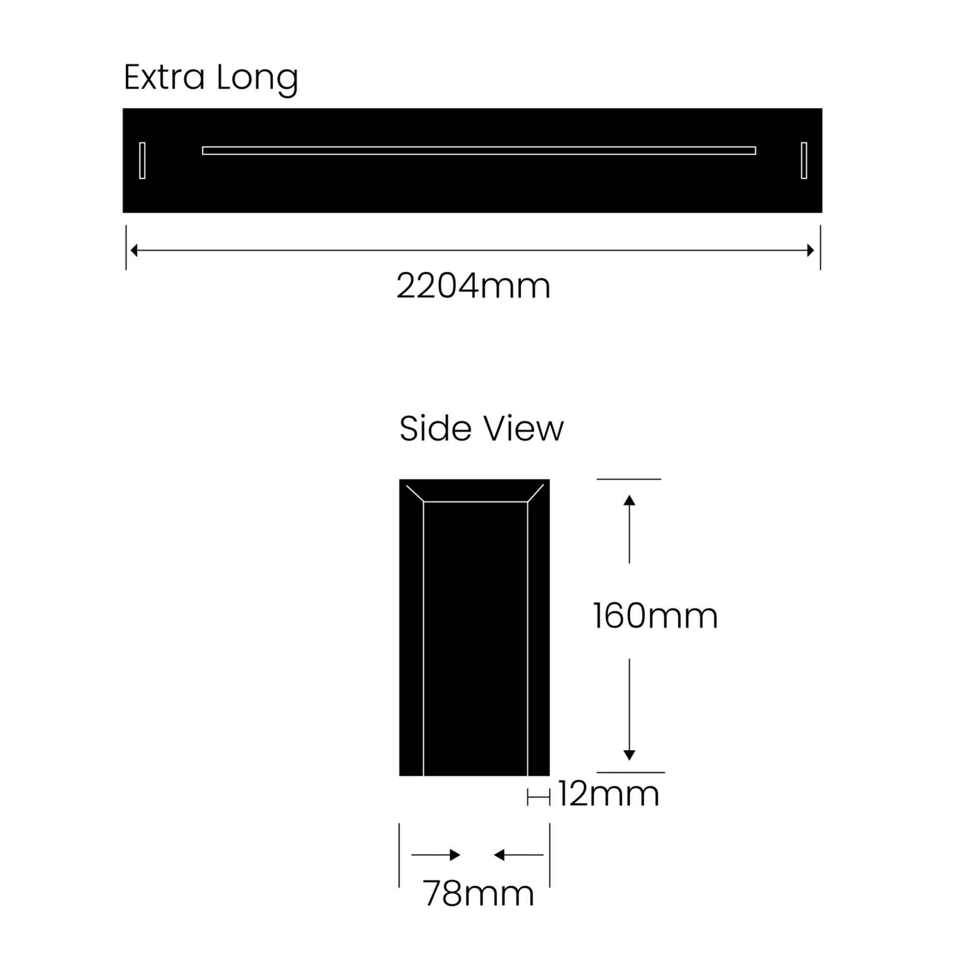 Acoustic Hanging Linear LED Light - Black 2.2m image 3