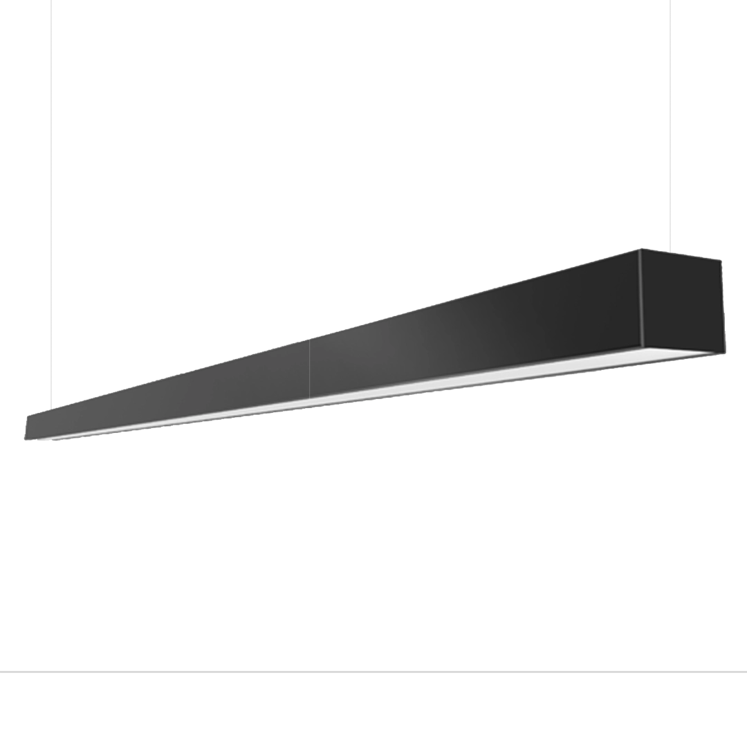 Flow Slim Extra Long Linear LED Light | Suspended | Black | Customisable