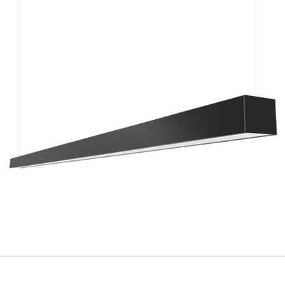 Flow Slim Extra Long Linear LED Light | Suspended | Black | Customisable