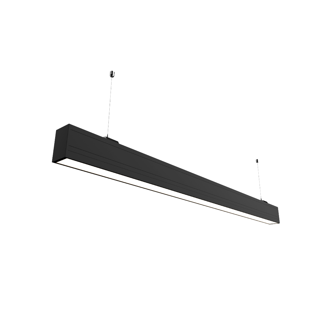 Skyline+ Down Linear LED Light | Suspended/Surface | Black