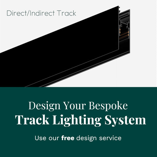 Direct and Indirect lighting track for the Zodiac light system. Design your own bespoke track lighting system. Use our free design service.
