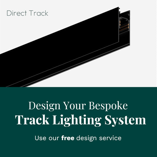 Direct lighting track for the Zodiac light system. Design your own bespoke track lighting system. Use our free design service.